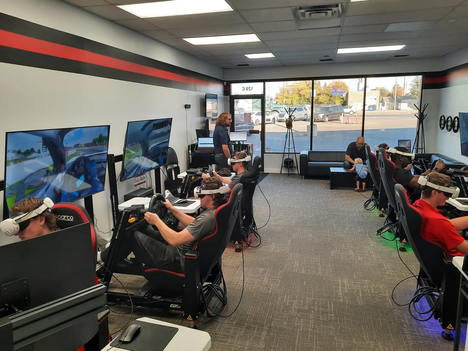 Racing simulator room at DriVR Motorsports in Lethbridge.
