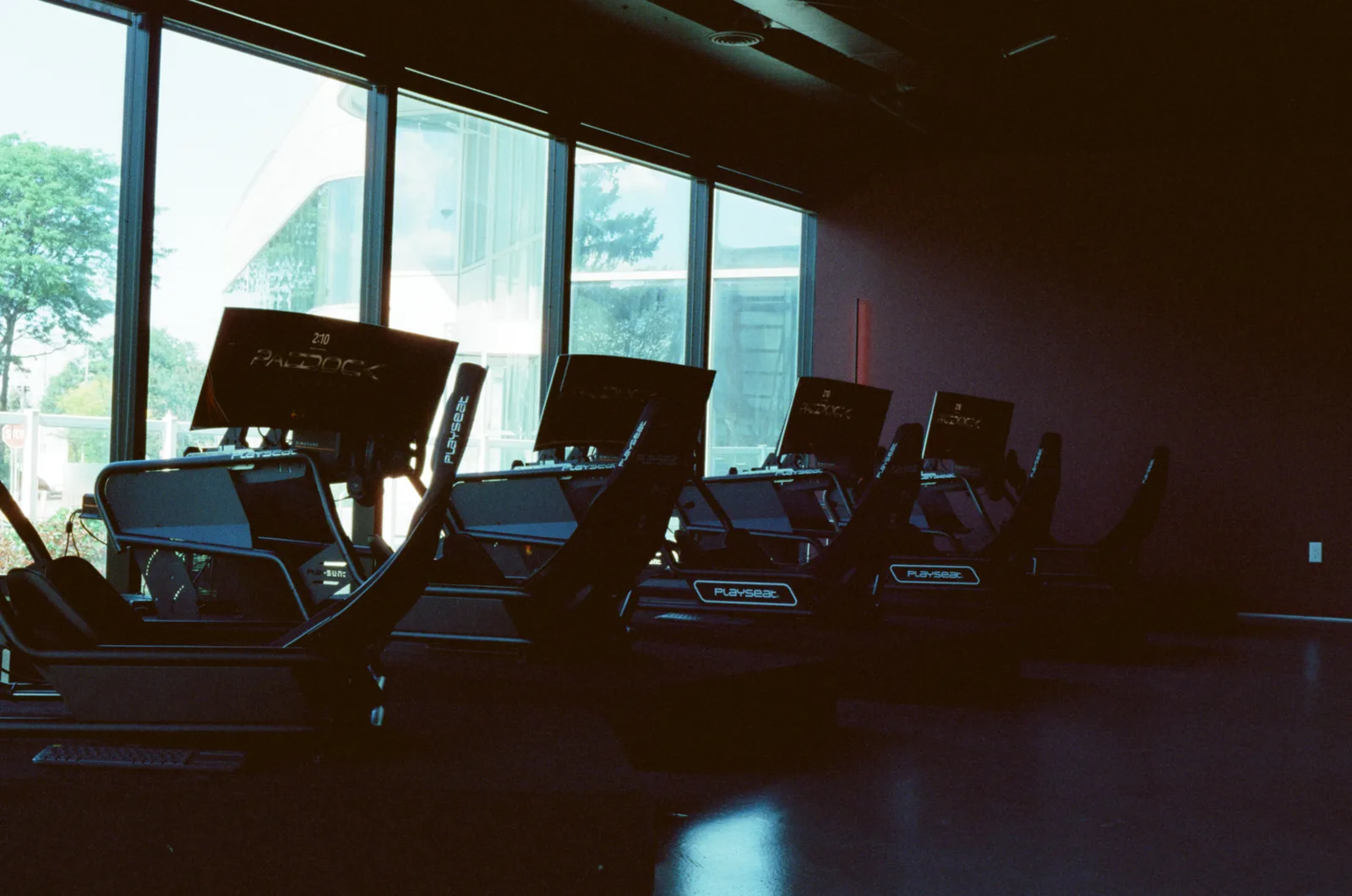 Simulator row beside the windows at Paddock Toronto