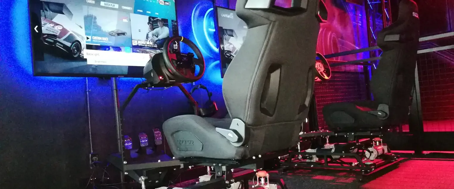 Racing simulator seats at Zone15